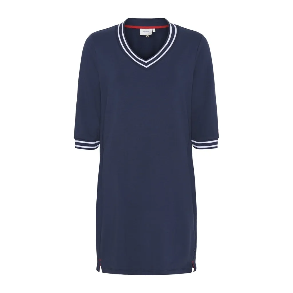 Lilja V-Neck Dress - SR Navy