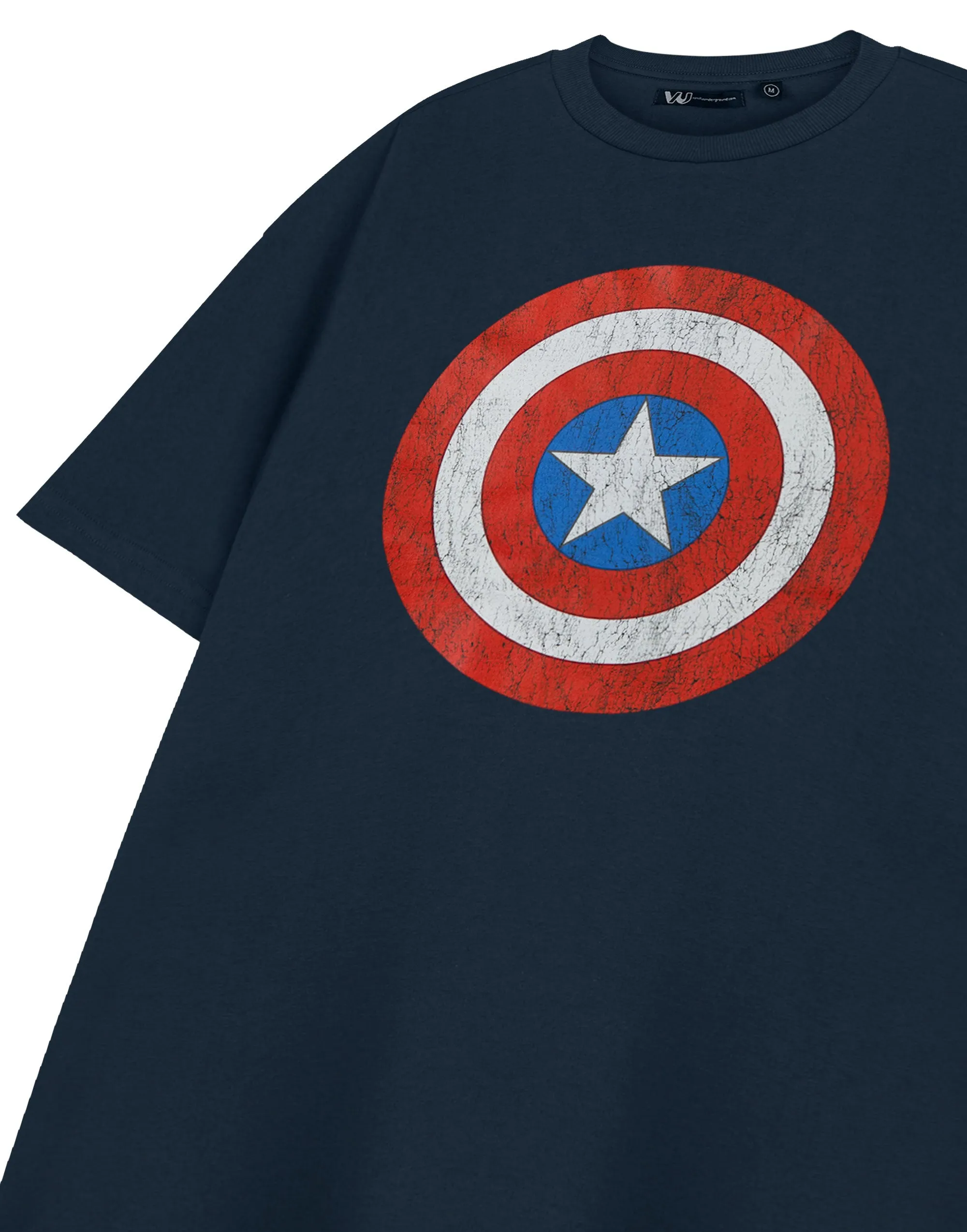 Marvel Captain America Captain America Shield Mens Blue Short Sleeved T-Shirt