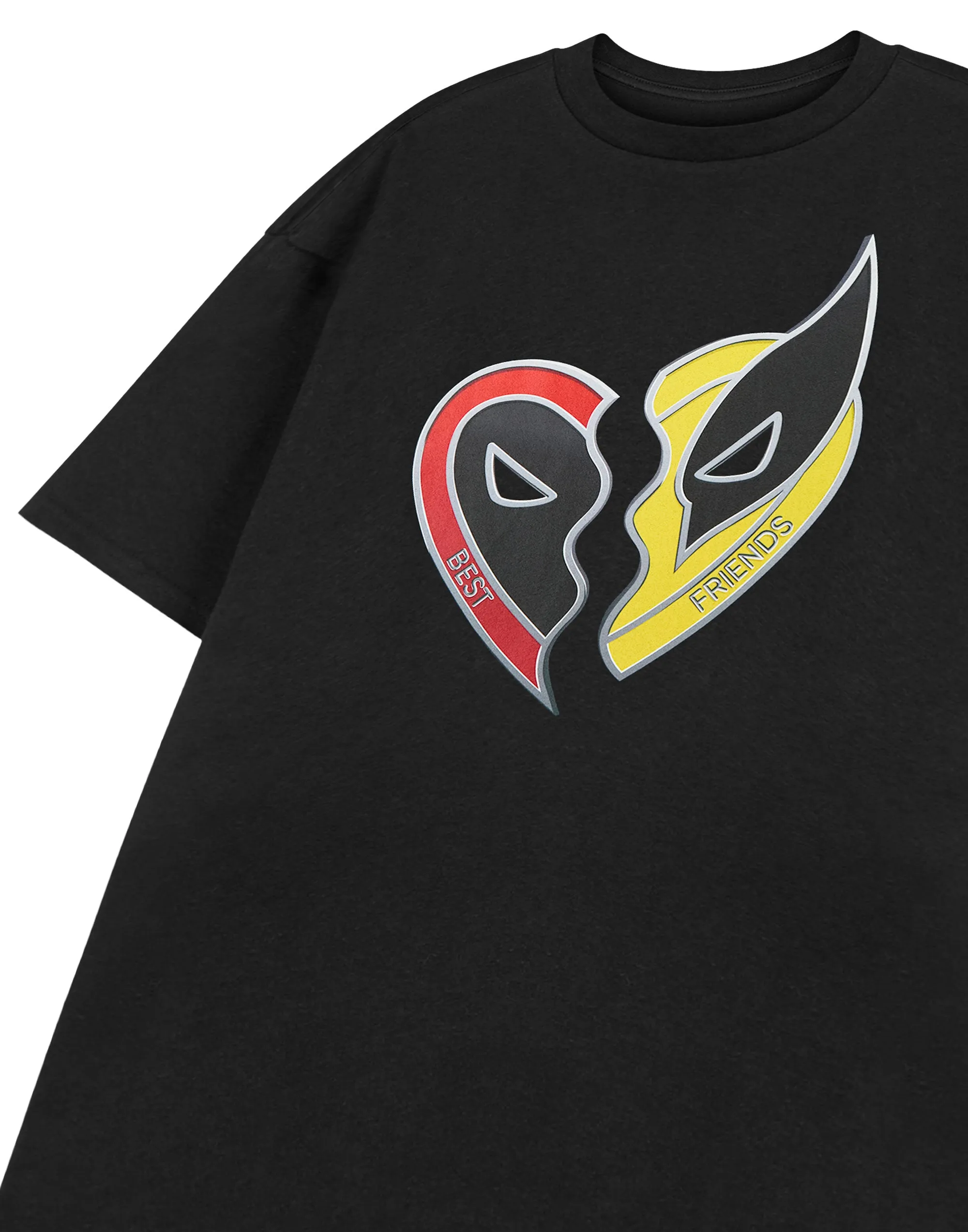 Marvel Deadpool Deadpool & Wolverine Mens Black Short Sleeved T-Shirt