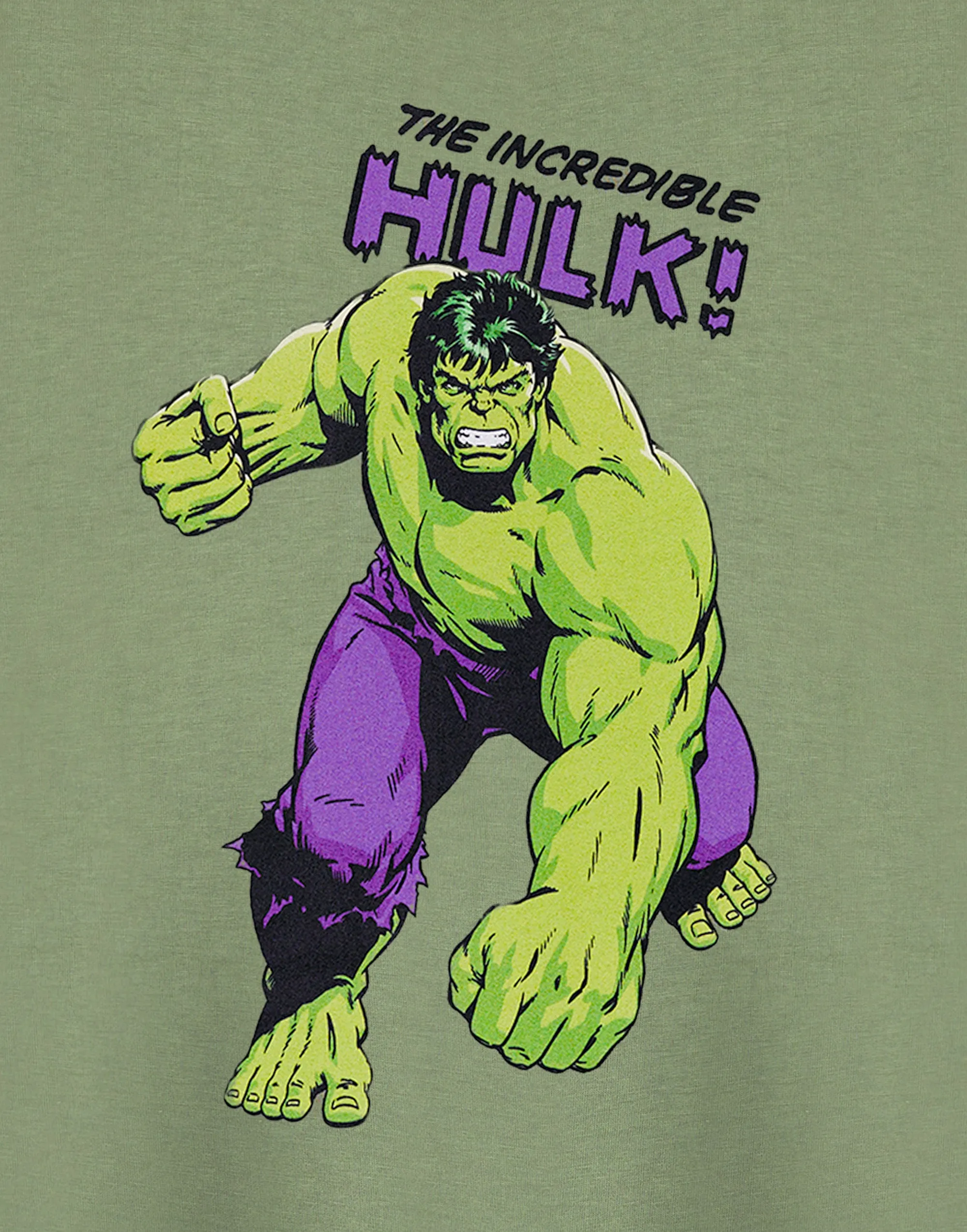 Marvel The Hulk Boys Green Short Sleeved T-Shirt