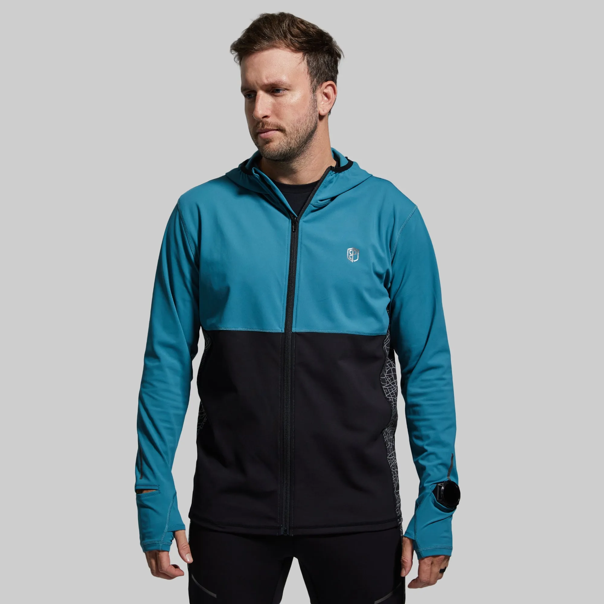 Men's Pace Hooded Run Top (Hydro)