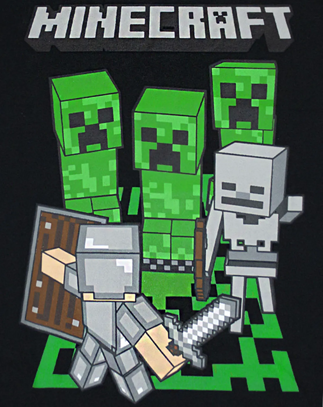 Minecraft Adventure Logo Boy's Black T-Shirt