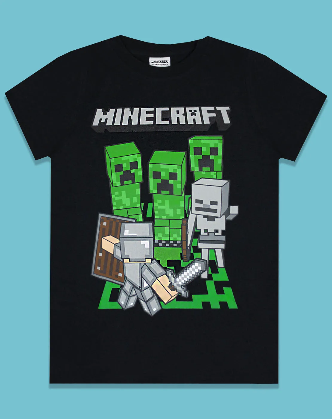 Minecraft Adventure Logo Boy's Black T-Shirt