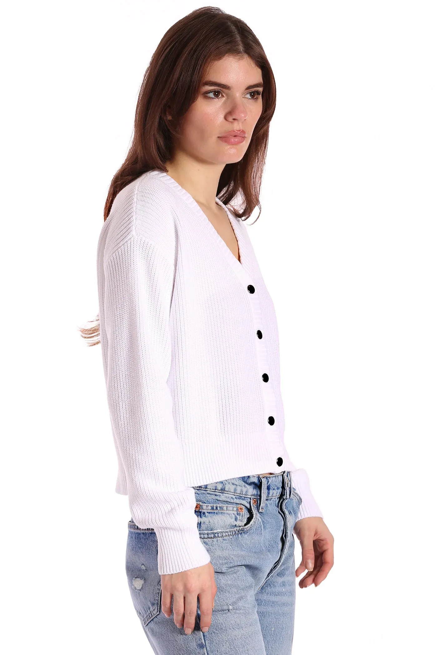 Minnie Rose Shaker Cropped Cardigan