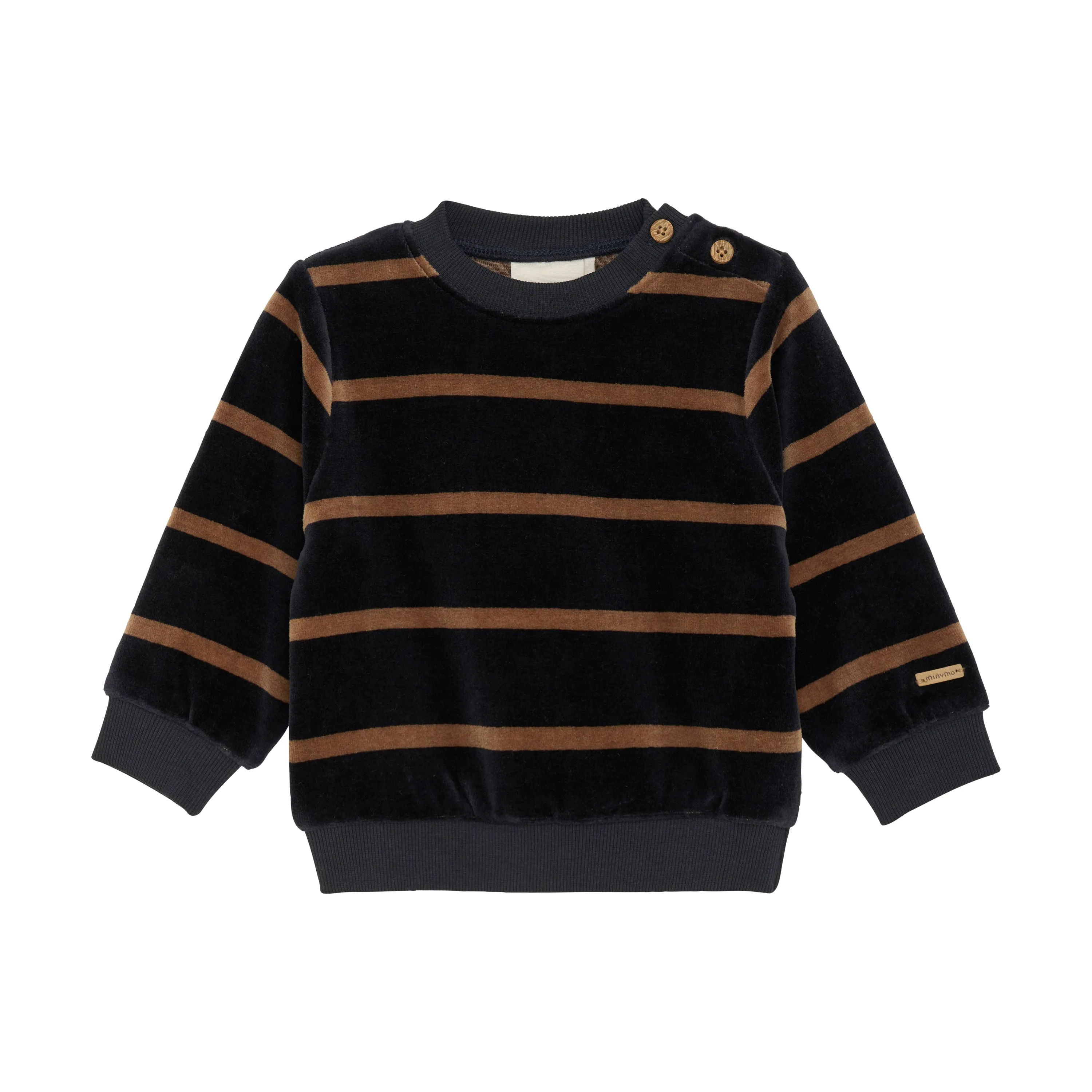 Minymo - Velour Sweatshirt   Pant Set - Golden Stripe