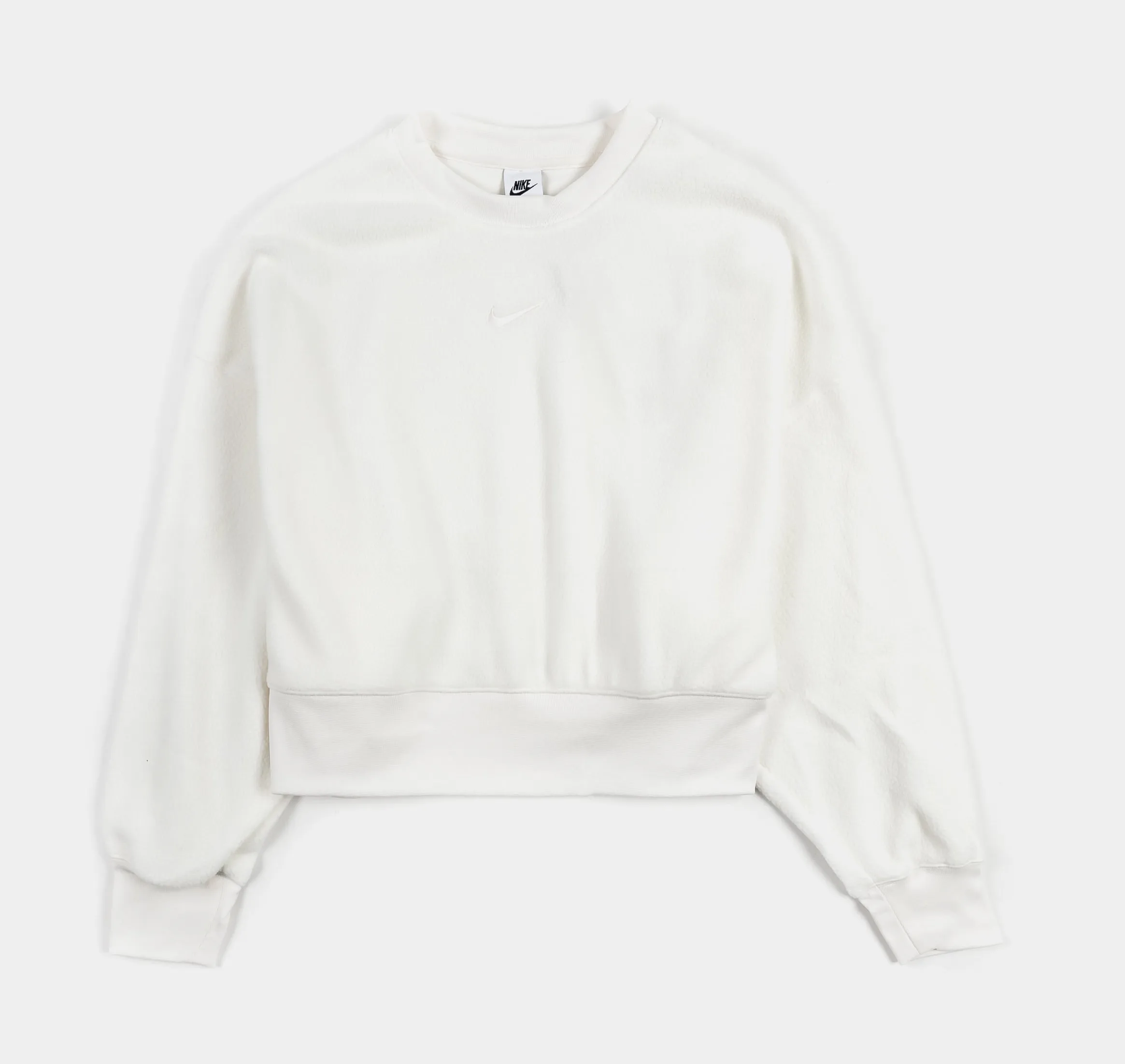 NSW Plush Mod Cropped Womens Crewneck (Beige)