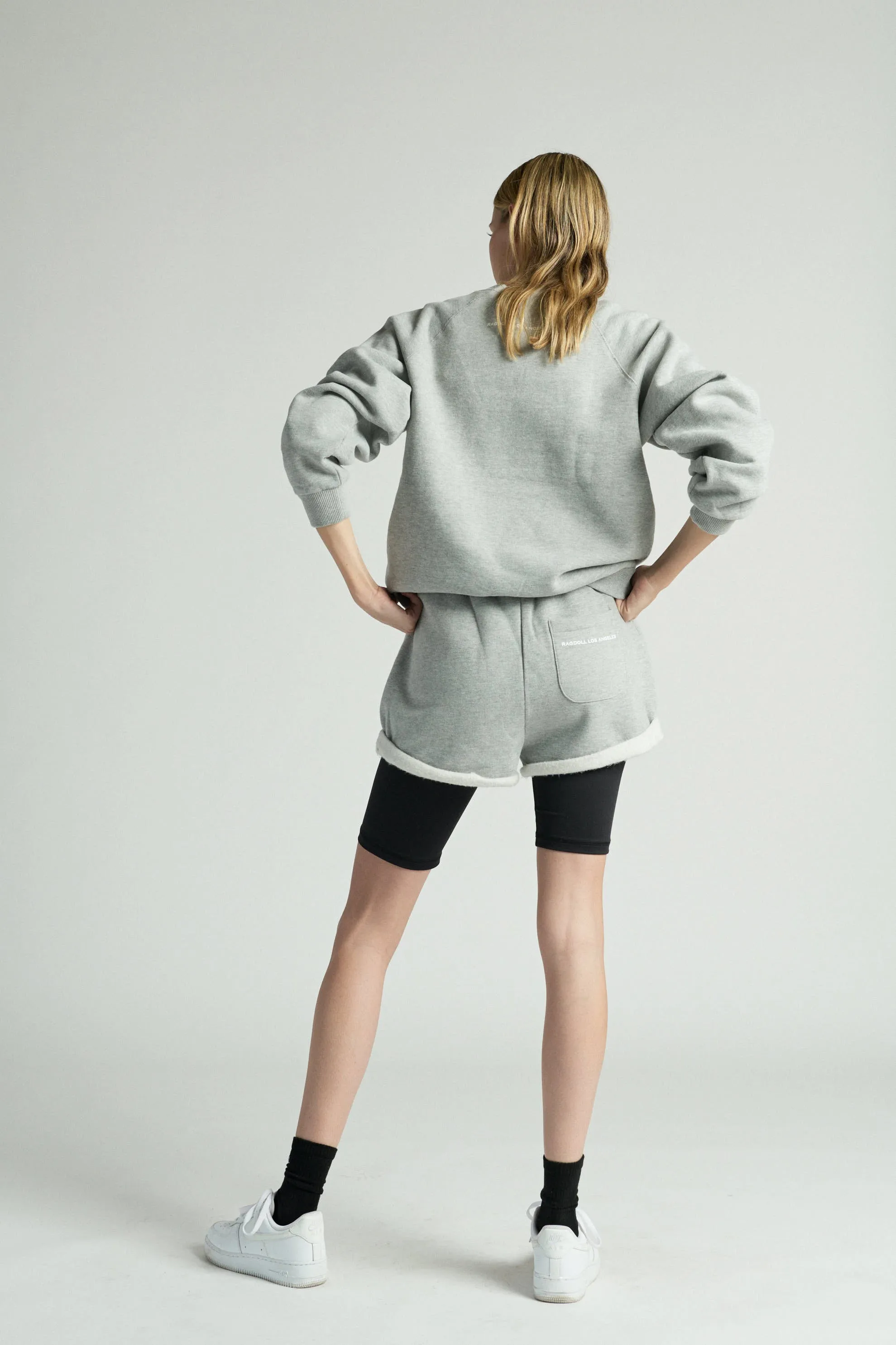 OVERSIZED SWEATSHIRT - HEATHER GREY