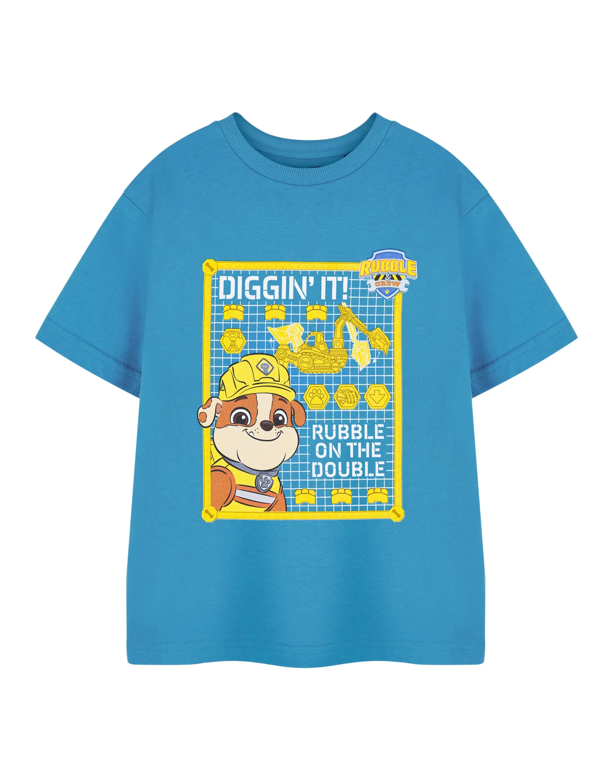 Paw Patrol Diggin' It Boys Blue Short Sleeved T-Shirt