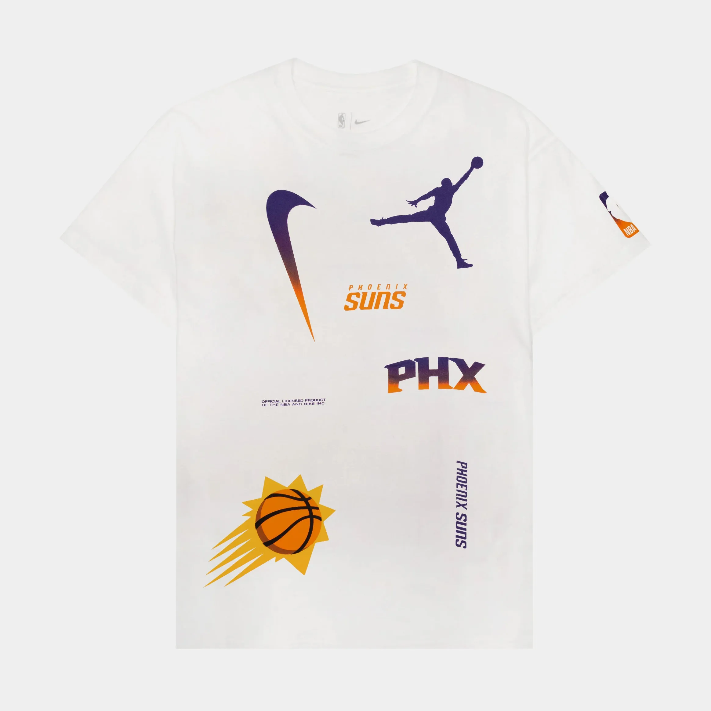 Phoenix Suns Statement Mens Short Sleeve Shirt (White)