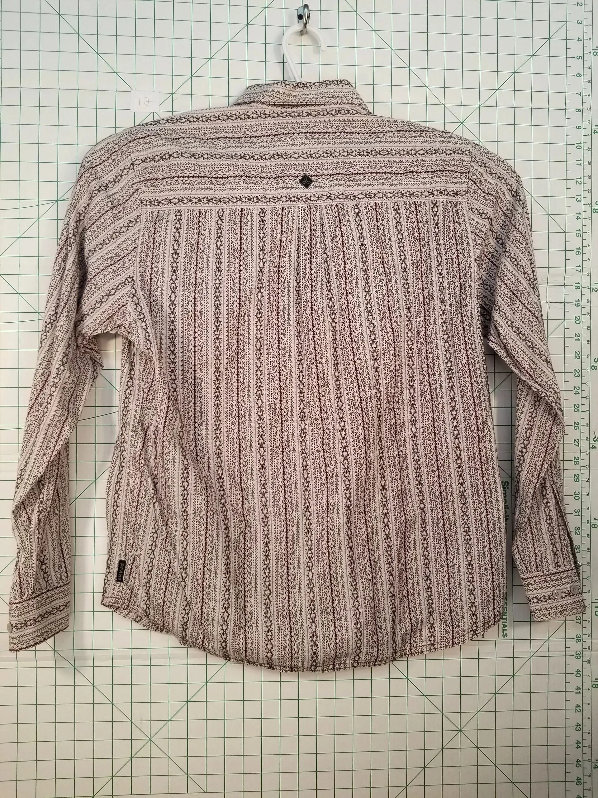 prAna Knitted Pattern Long Sleeve Button Down