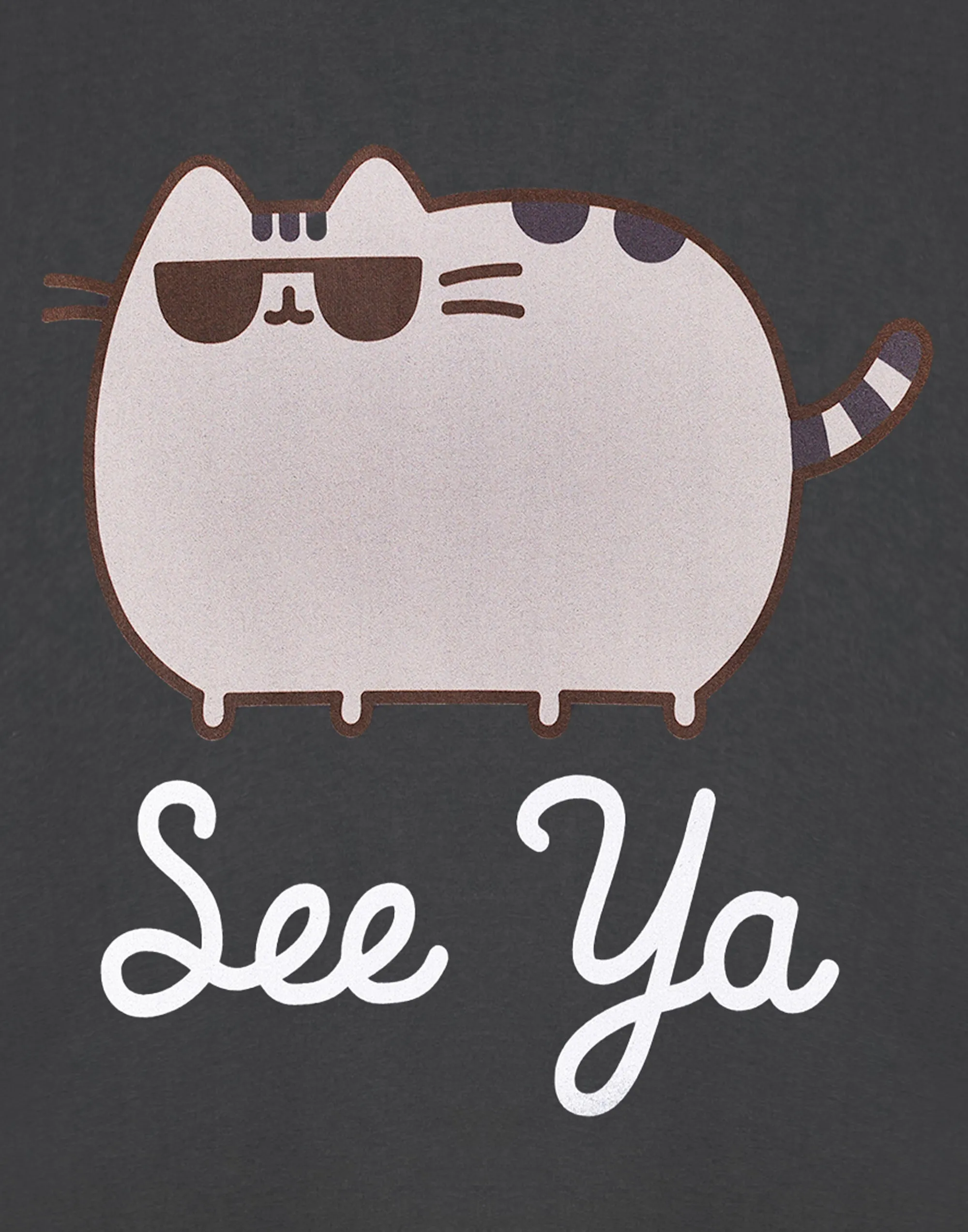 Pusheen See Ya Unisex Grey Short Sleeved T-Shirt