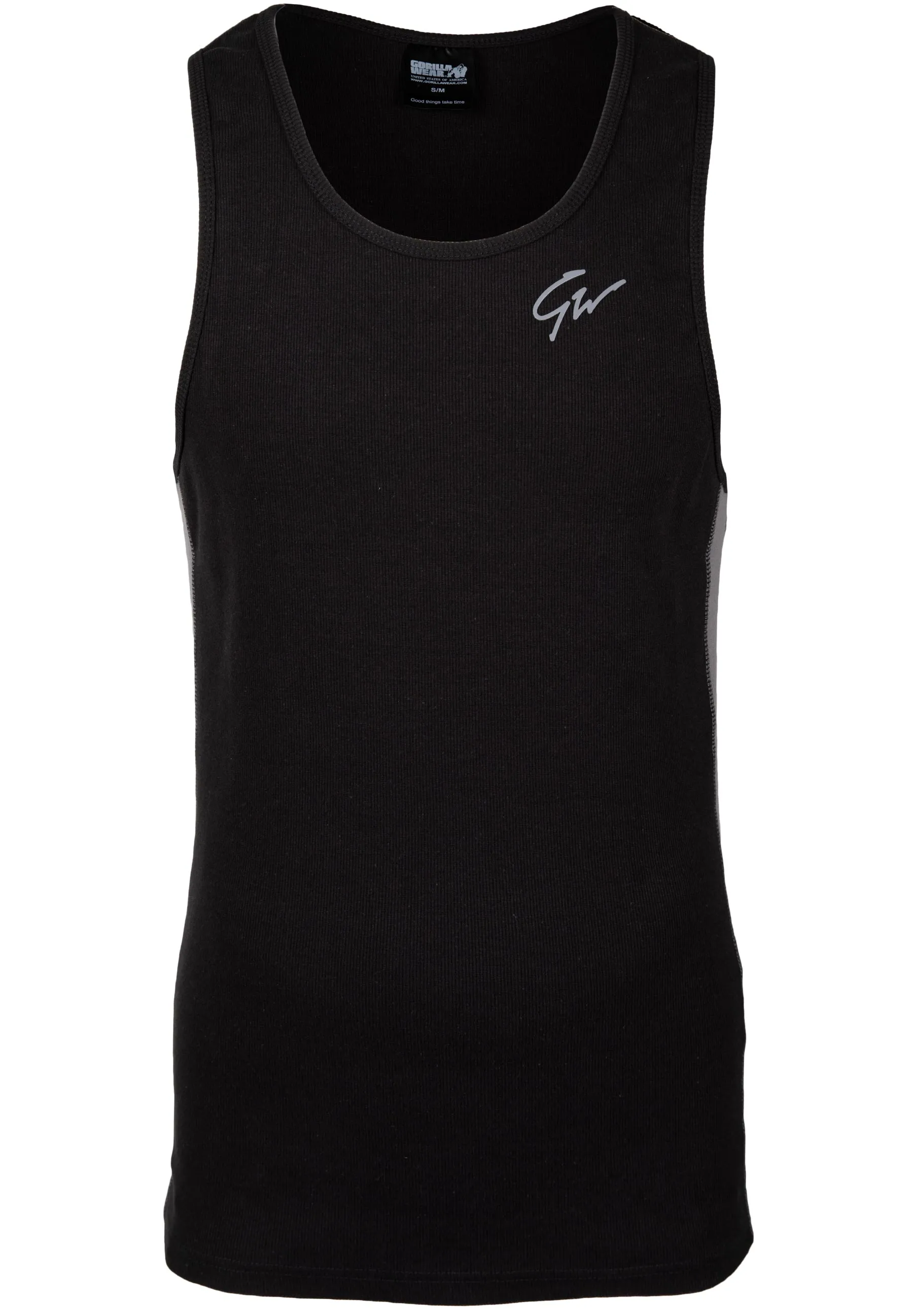 Richmond Rib Tank Top - Black/Gray