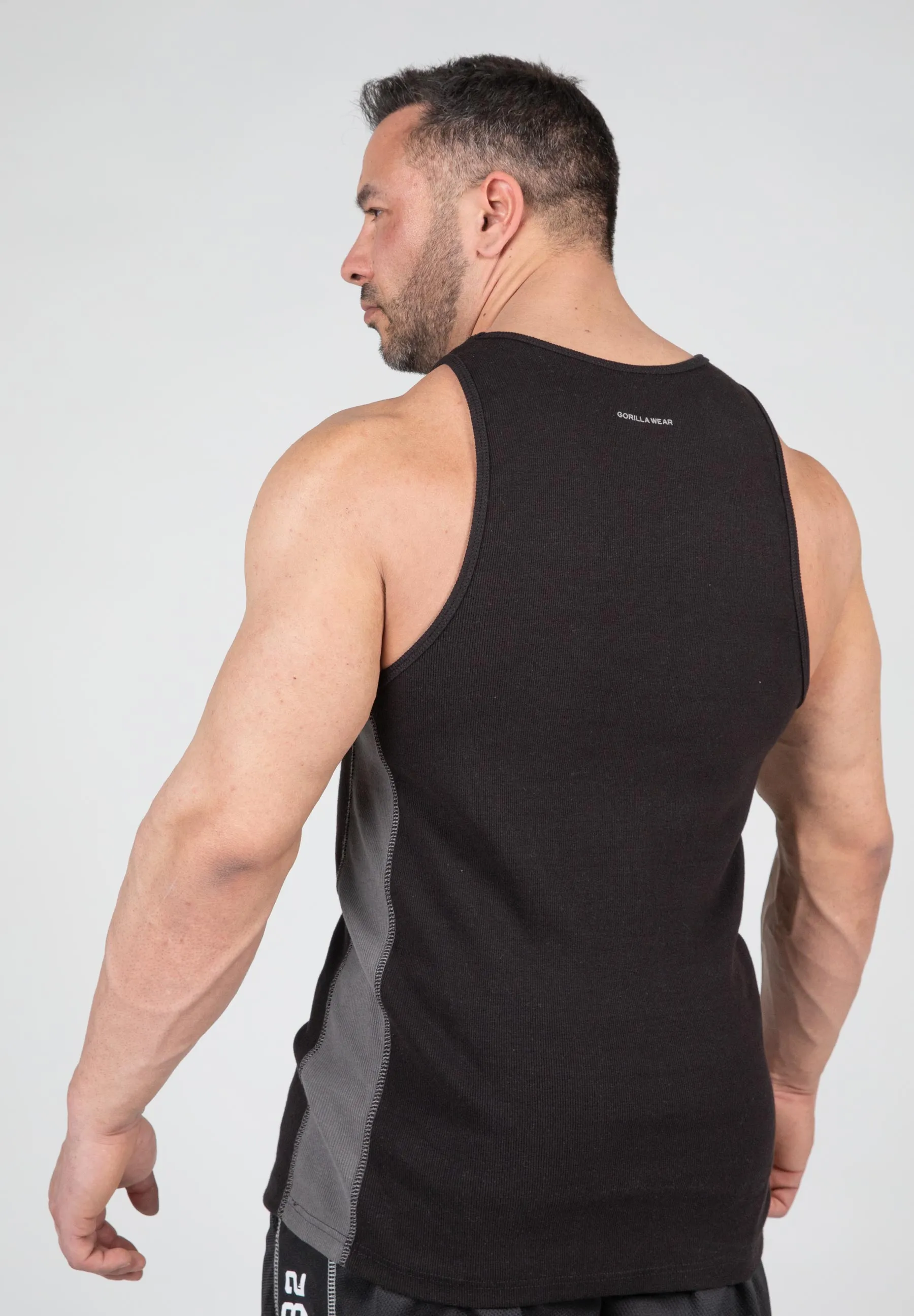 Richmond Rib Tank Top - Black/Gray