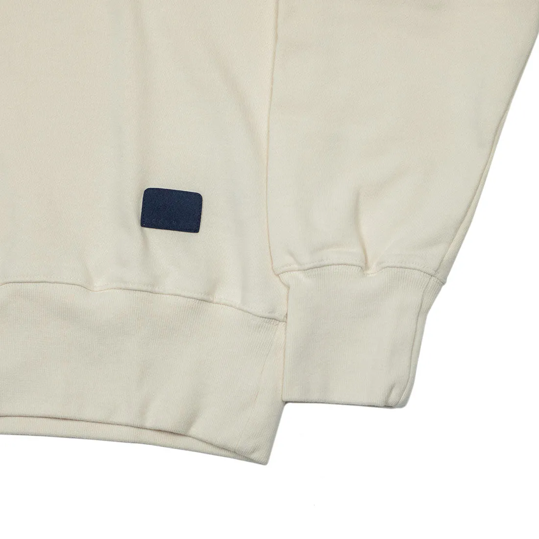 Rollneck in cream garment washed jersey (restock)