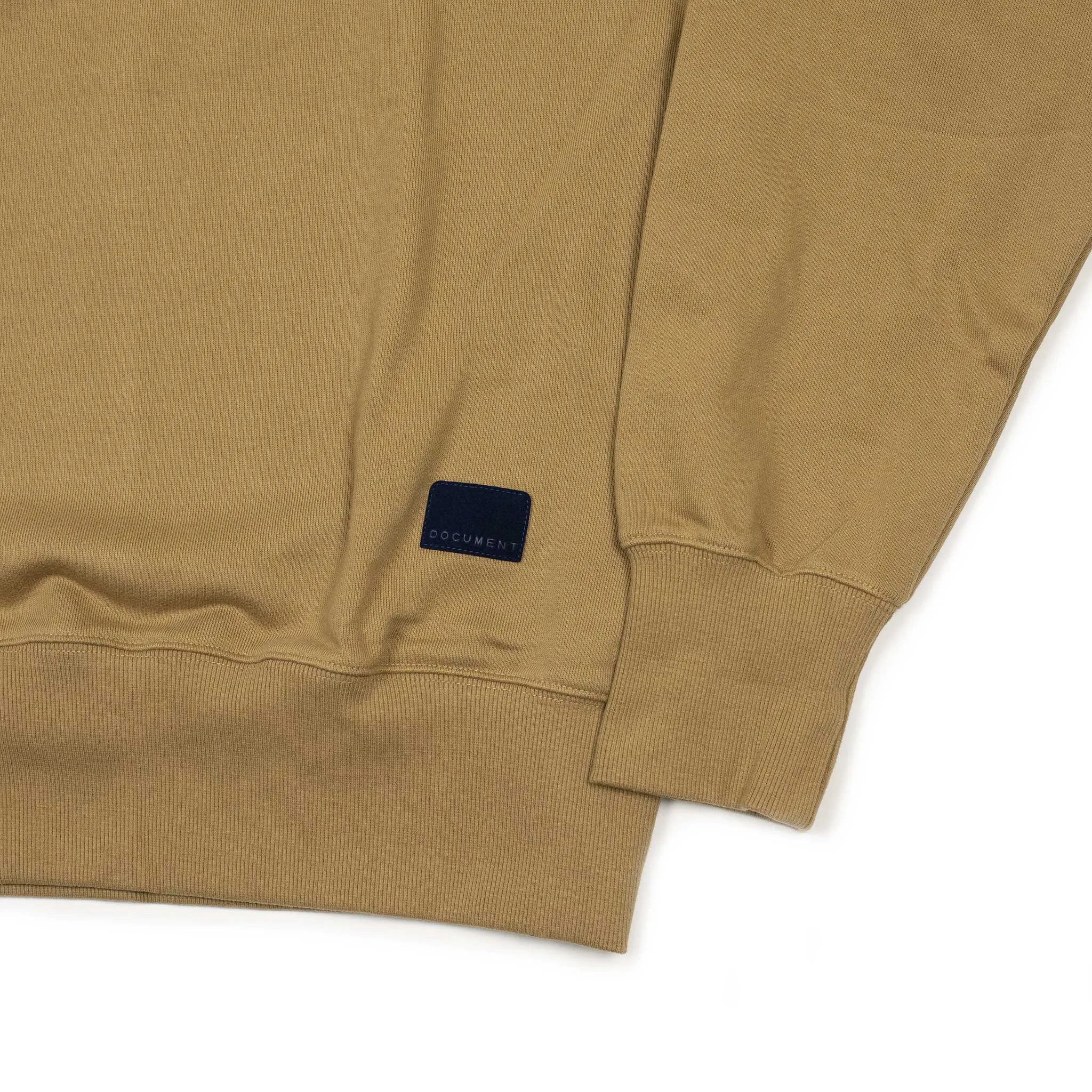 Rollneck in khaki garment washed jersey