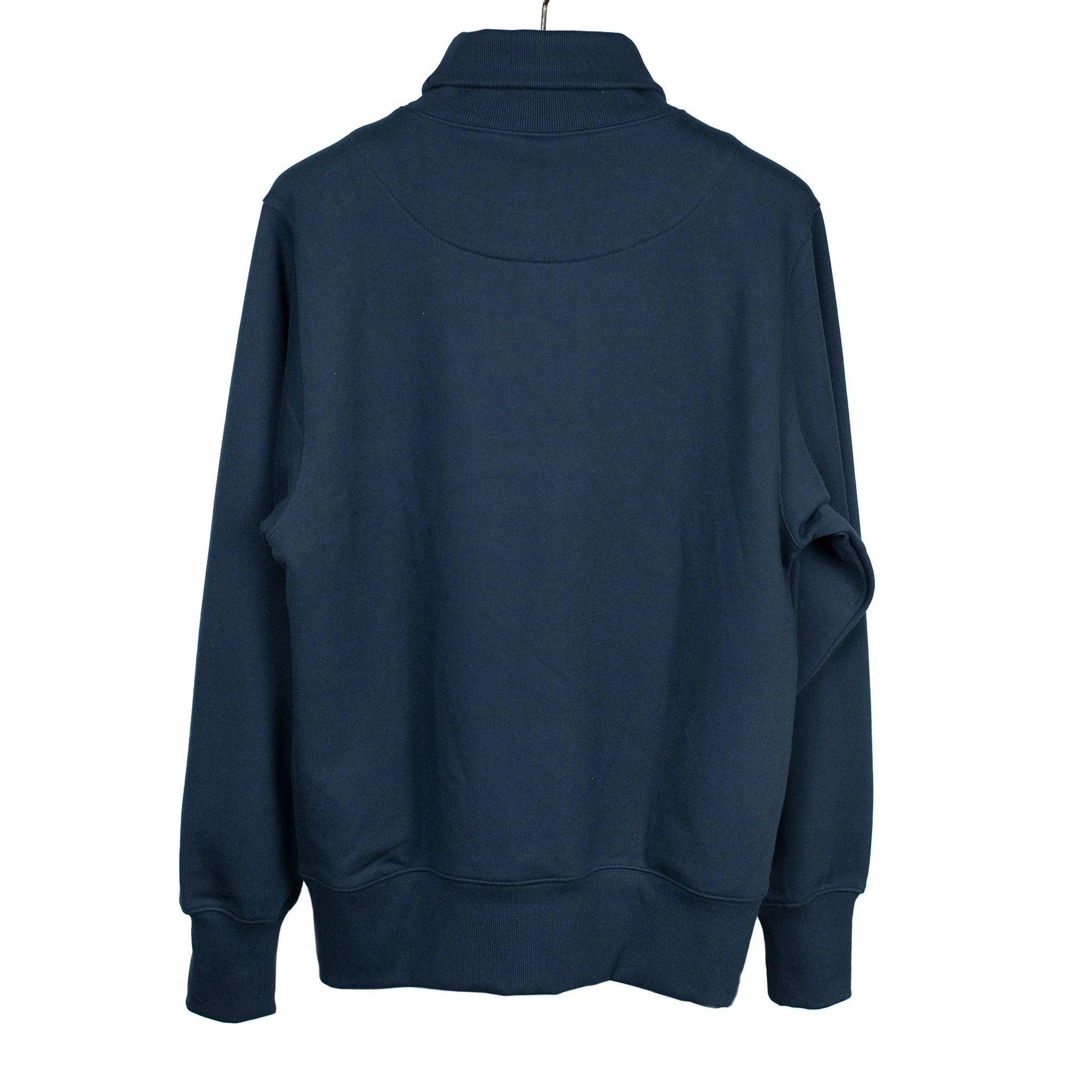 Rollneck in navy garment washed jersey (restock)