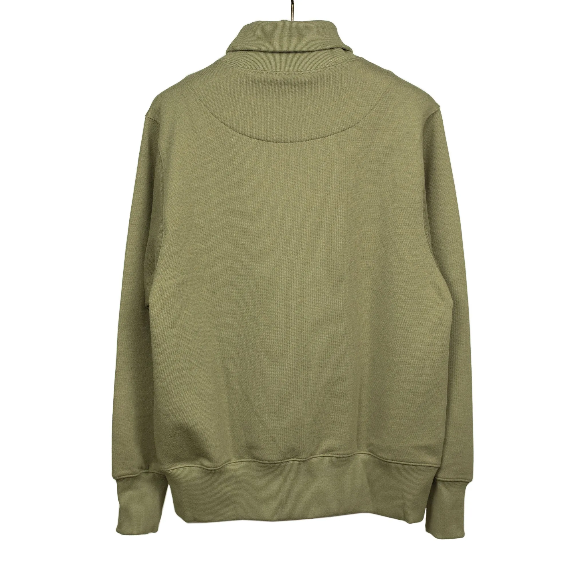 Rollneck in olive garment washed jersey (restock)