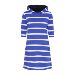 Ronja Striped 3/4 Sleeve Sweat Dress - Blue/Pearl