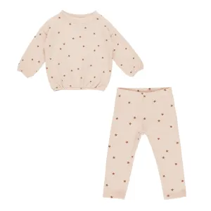 Rylee   Cru - Spongey Knit Set - Shell Stars