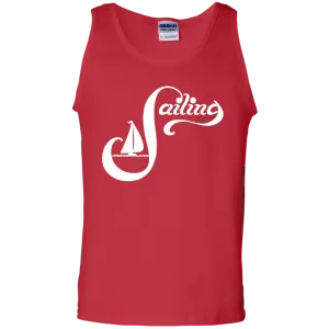 Sailing White on 100% Cotton Tank Top