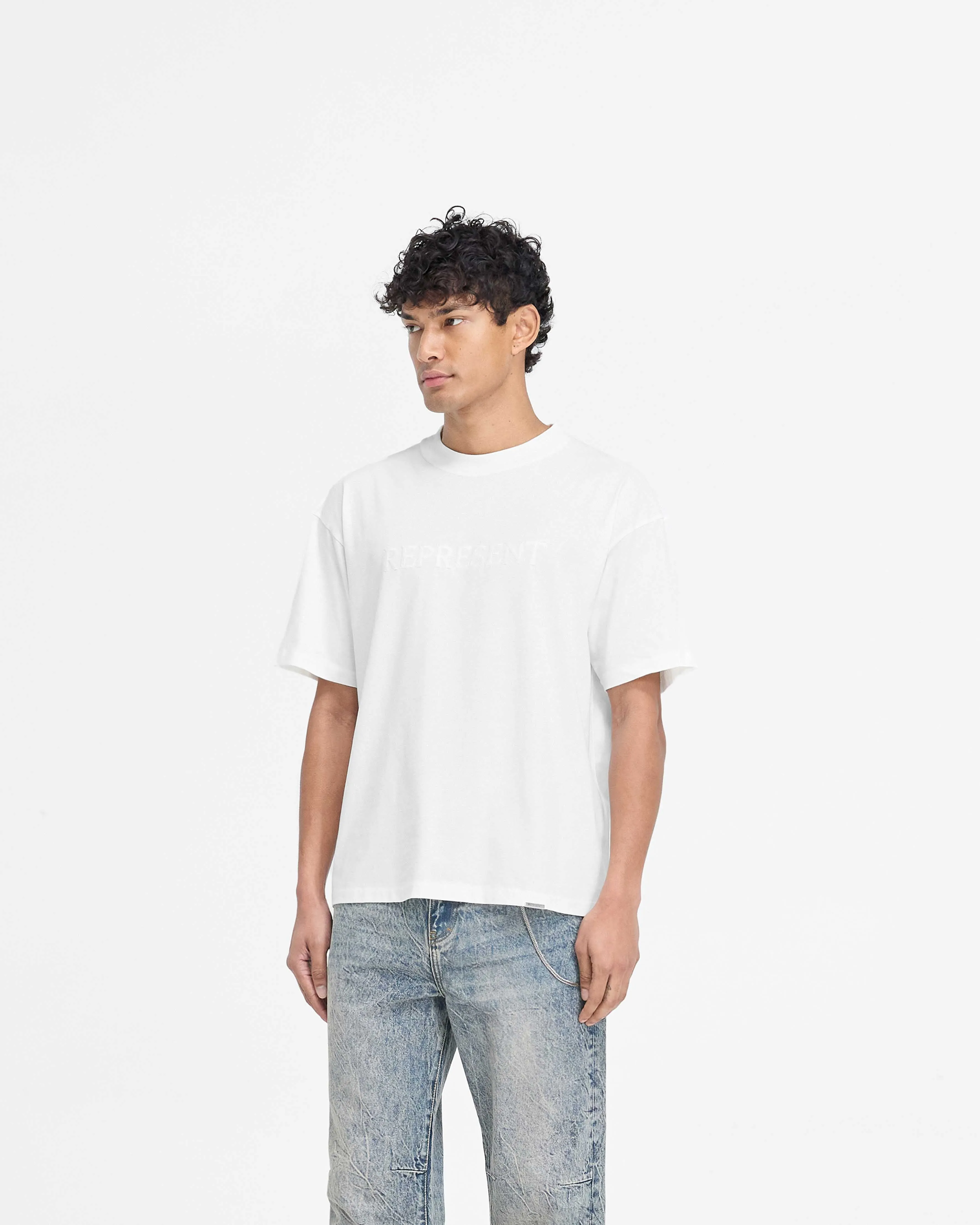 Serif Logo T-Shirt - Flat White