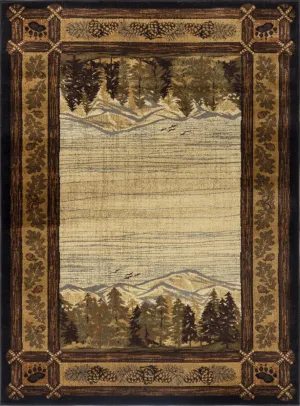 Smokey Mountains Cabin 8'x10' Area Rug