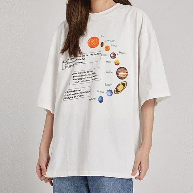 Solar System Oversized Tee