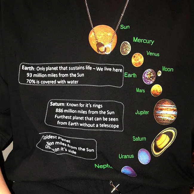 Solar System Oversized Tee