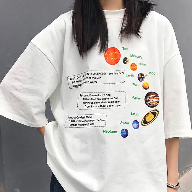 Solar System Oversized Tee