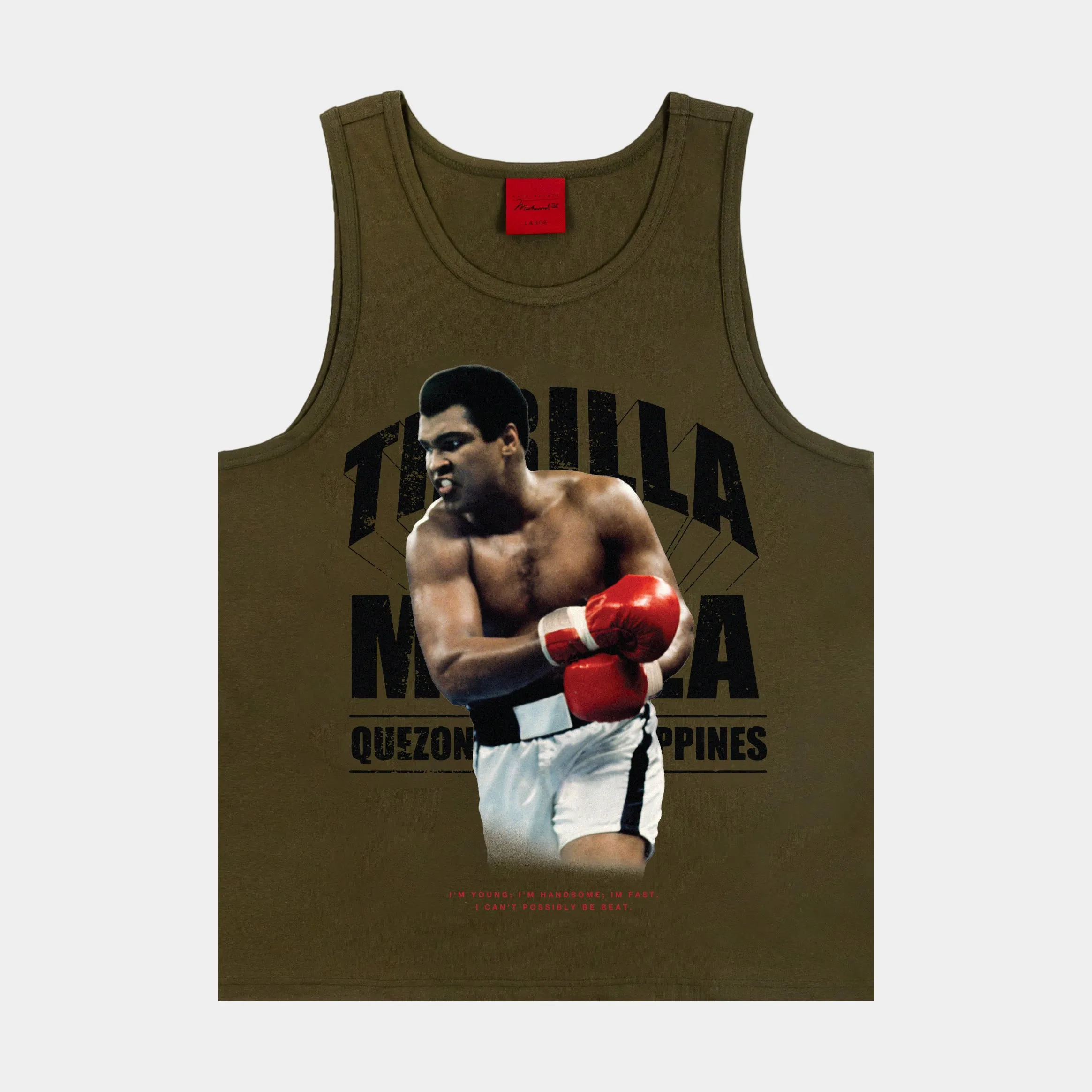 SP x Muhammad Ali Thrilla In Manila Mens Tank (Green)