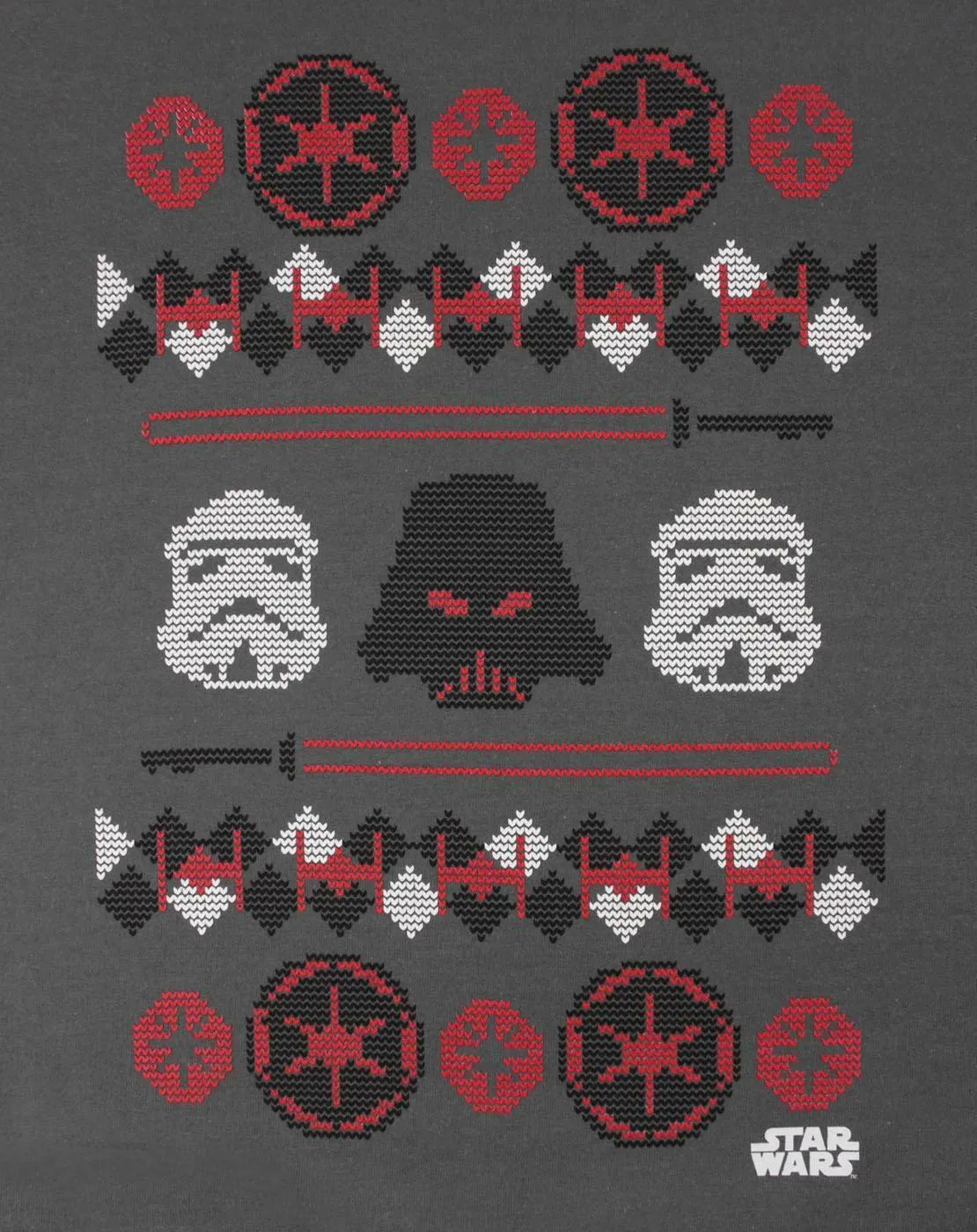 Star Wars Darth Vader Fair Isle Christmas Boy's Sweatshirt