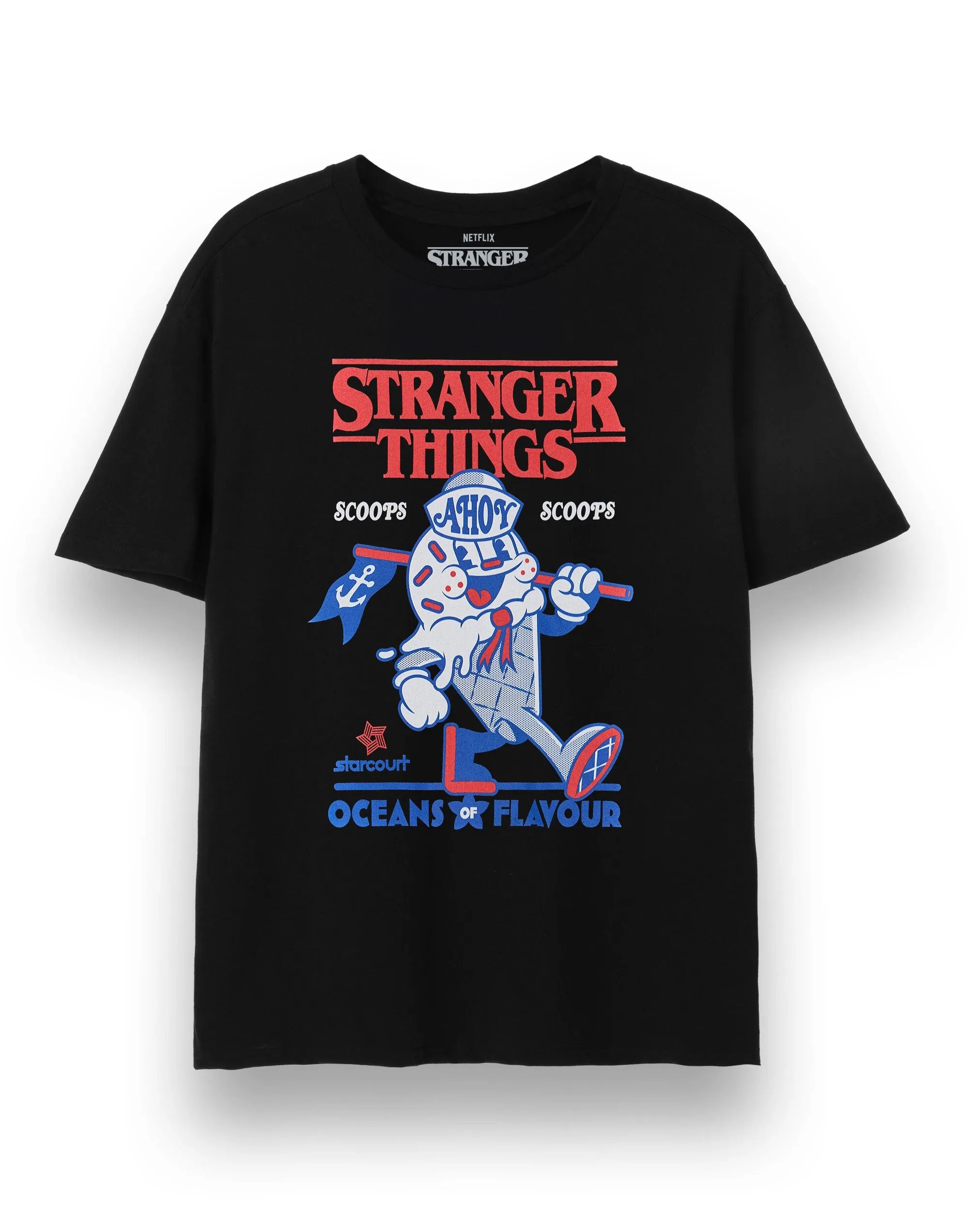 Stranger Things Adults Scoops Black Short Sleeved T-Shirt