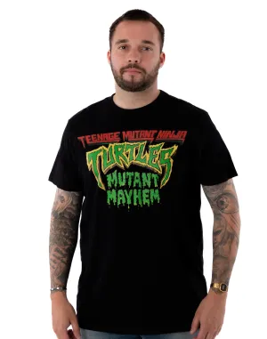 Teenage Mutant Ninja Turtles Mutant Mayhem Logo Mens Black Short Sleeved T-Shirt