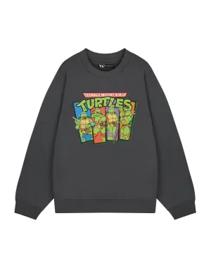 Teenage Mutant Ninja Turtles Retro Sweatshirt Mens Grey Sweatshirt