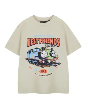 Thomas and Friends Best Friends Boys Beige Short Sleeved T-Shirt