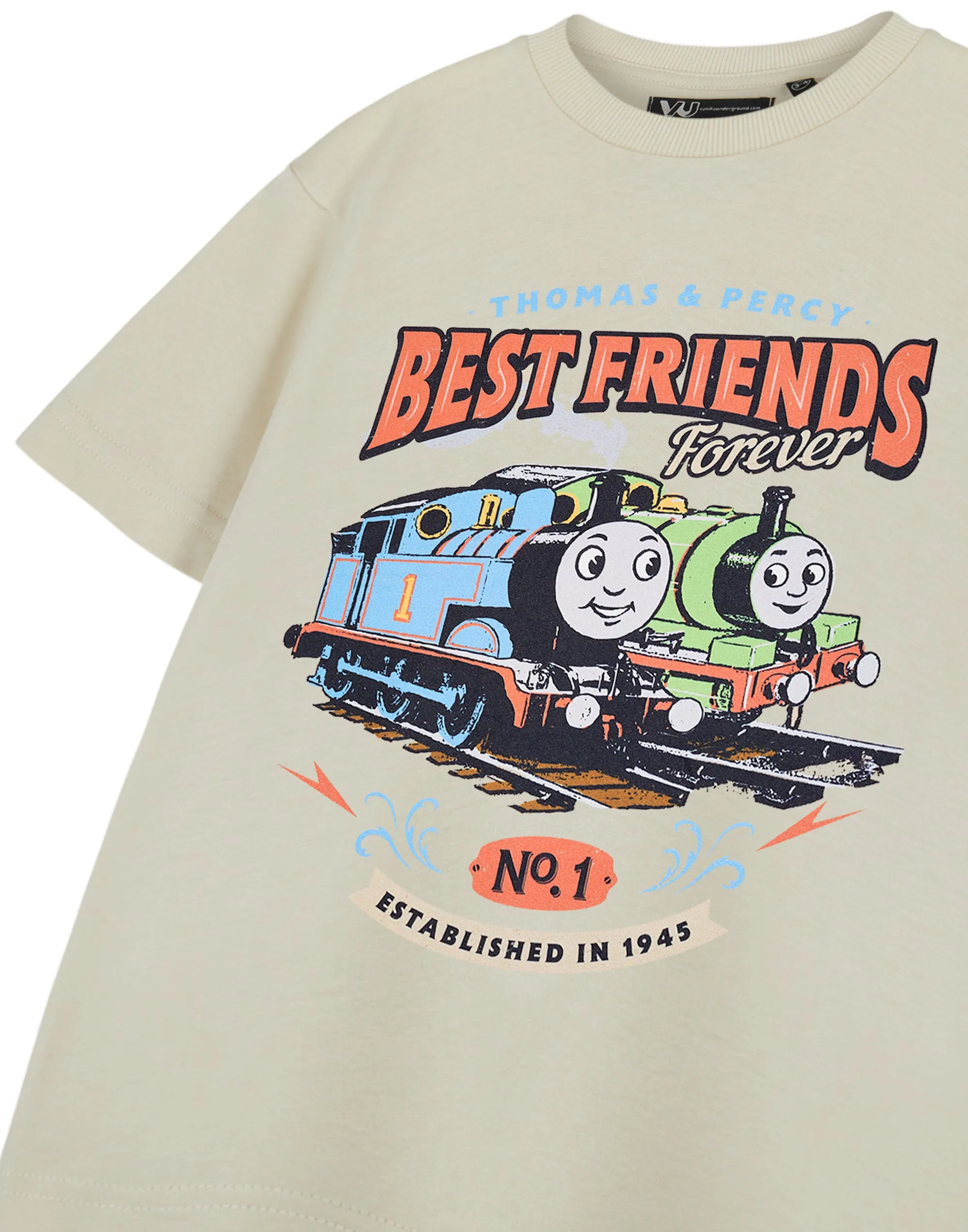 Thomas and Friends Best Friends Boys Beige Short Sleeved T-Shirt