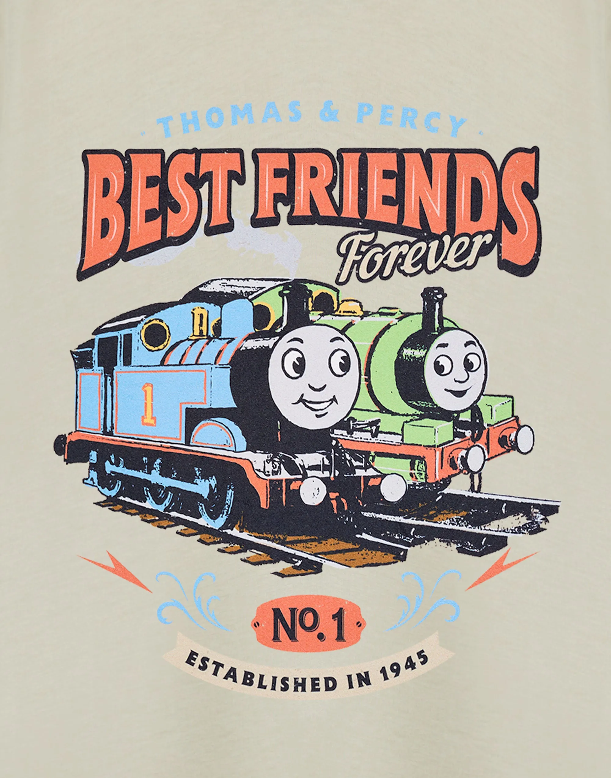 Thomas and Friends Best Friends Boys Beige Short Sleeved T-Shirt