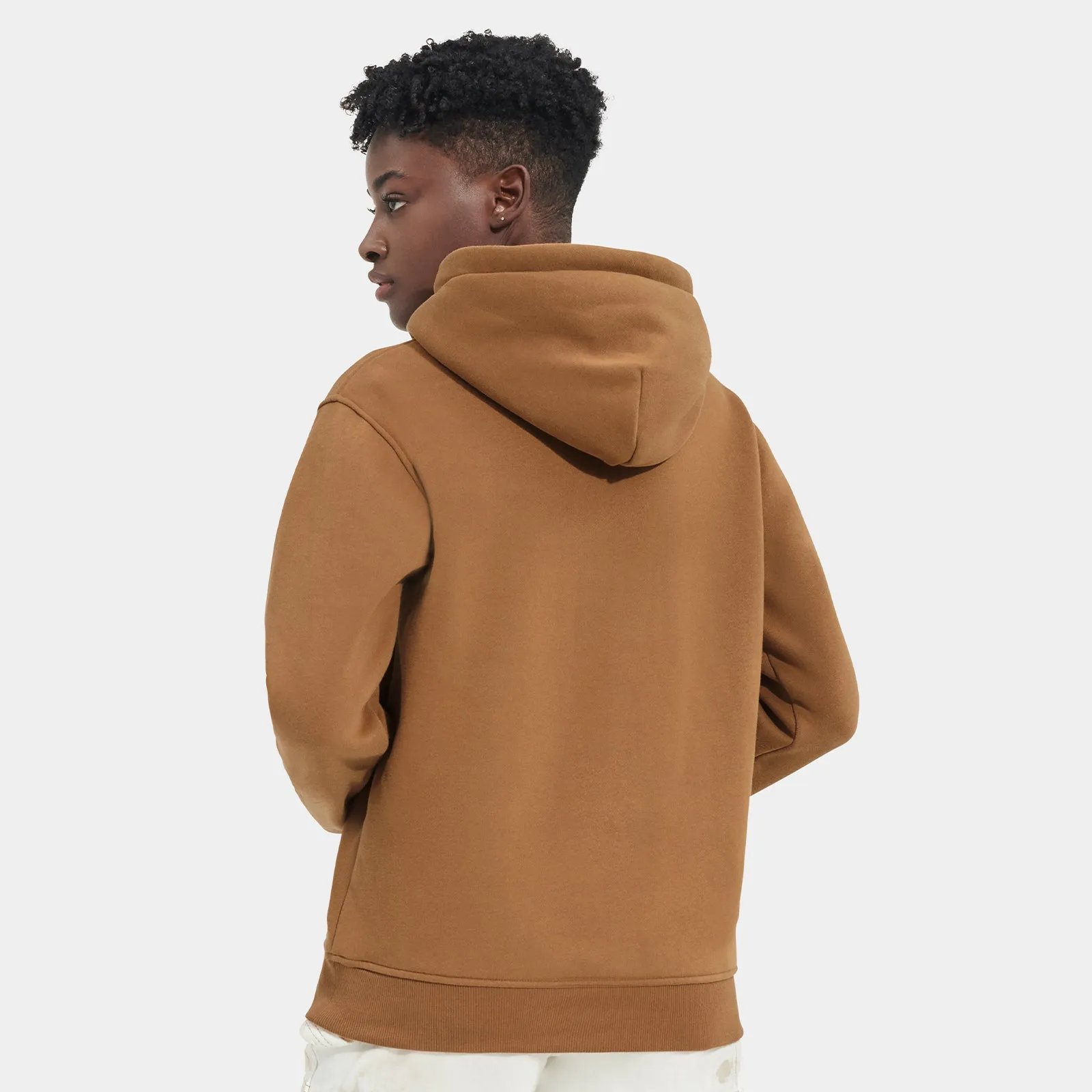 UGG® Rey UGGfluff Logo Hoodie (Women) - Chestnut/Plaster