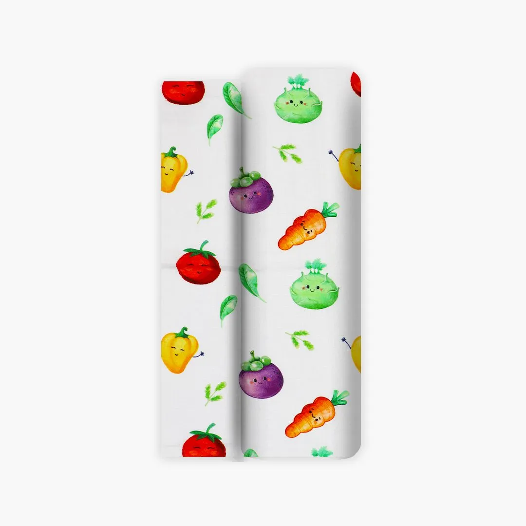 Veggie Delight - Organic Muslin Aloe Vera Towel