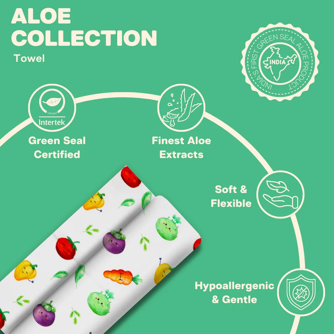 Veggie Delight - Organic Muslin Aloe Vera Towel