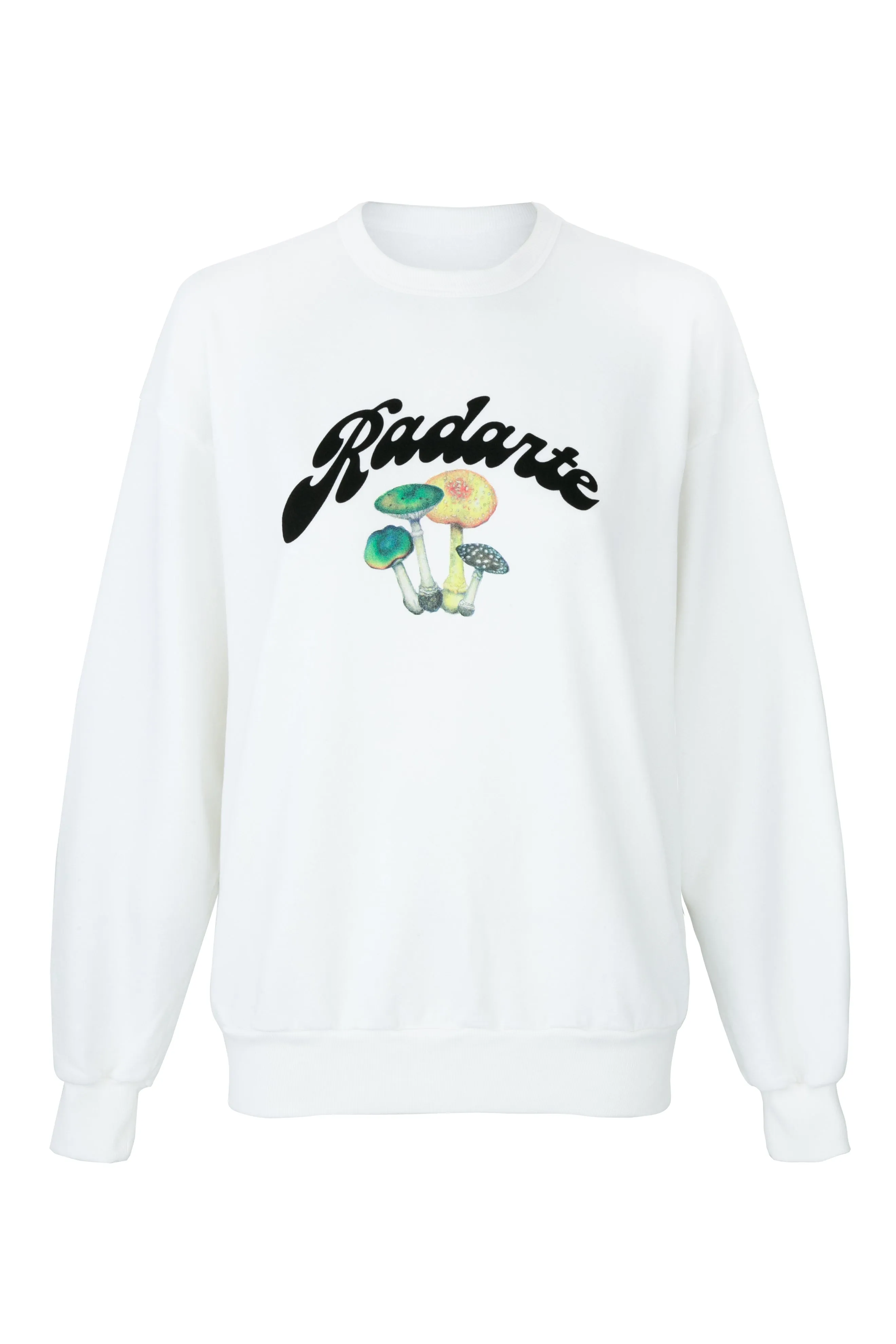 White Mushroom Print Radarte Sweatshirt