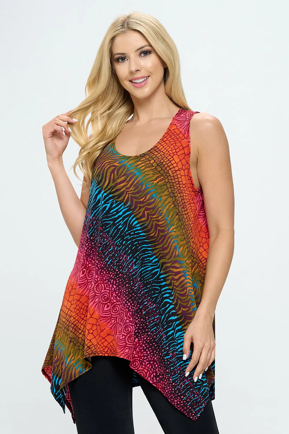 Wild Harmony HIT Shark Bite Hem Tank-2057HT-TRP1-W182